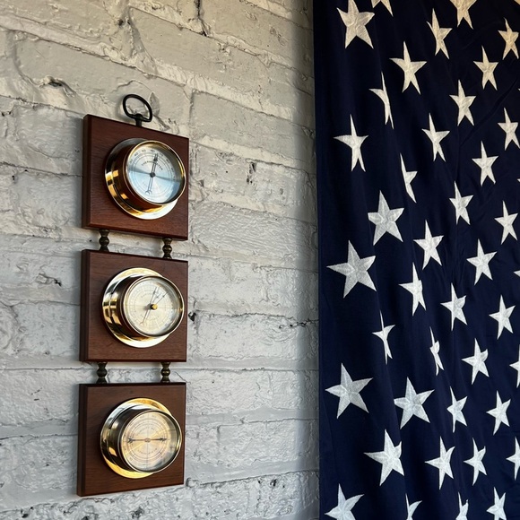 Vintage Weather Station Barometer Thermometer Springfield Instrument - Picture 1 of 6